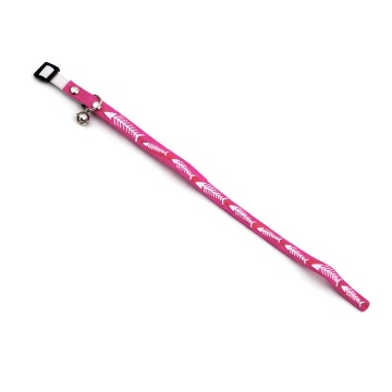 Zgarda pentru pisici din cauciuc - Roz