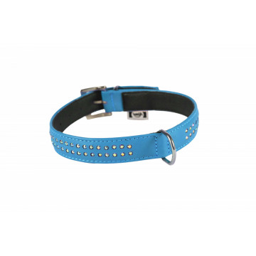 Zgarda piele, cu strass - 50cm - Img 3