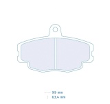 Titanium-PRO Schermature in titanio pastiglie freno 309 1.9 GTi 8v / 16v (anteriori) - Img 5