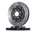 Dischi freno compositi su campana ANTERIORI 305x28mm, disegno forato 500 595 695 Abarth (Impianto Brembo)