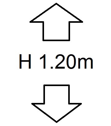 Perdele inaltime (H) 1.20m