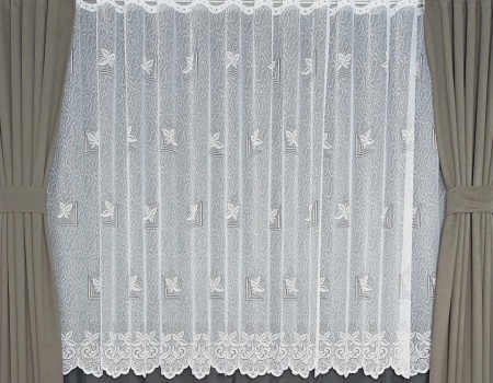 Perdea, model 4036,alb, H 1.20 - Img 2