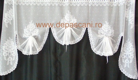 Perdea cu bolta 821730 2.15 ml / H 1.10 alb