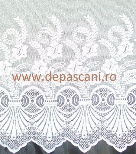 Perdea cu rejansa 6 cm model 5856 ALB dimensiune 3.50 metri / inaltime 2.40 - Img 3