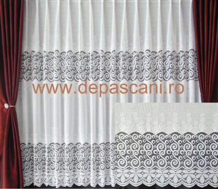 Perdea, model 51257, alb, H 1.80