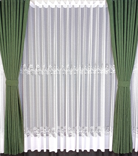 Perdea, model 75967, alb, H 240 - Img 3