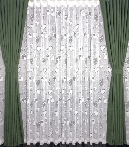 Perdea, model 5922, alb, H 240 - Img 3