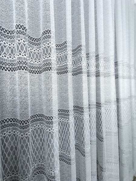 Perdea, model 60013, alb, H 2.40 - Img 5