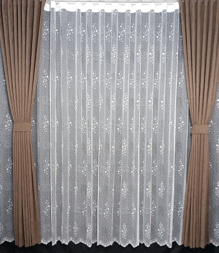 Perdea, model 60412, alb, H 240 - Img 2