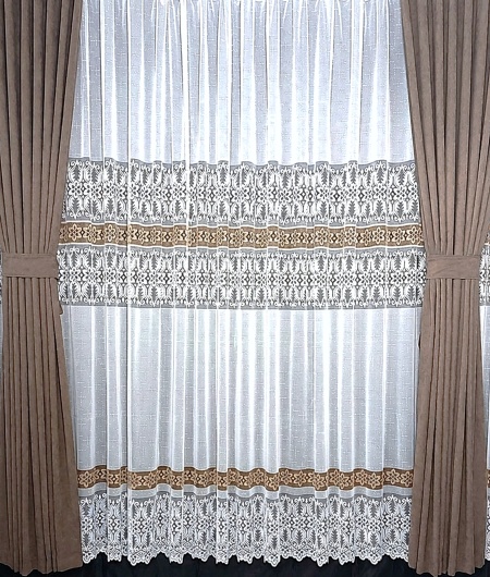 Perdea, model 5013K, alb, H 2.40 - Img 5