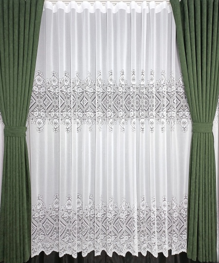 Perdea, model 75745, alb, H 240 - Img 2