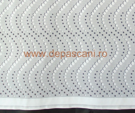 Perdea cu rejansa 6 cm model 5971 ALB dimensiune 2.00 metri/ inaltime 240 - Img 3