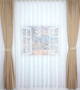 Perdea, model 75955, alb, H 240 - Img 4