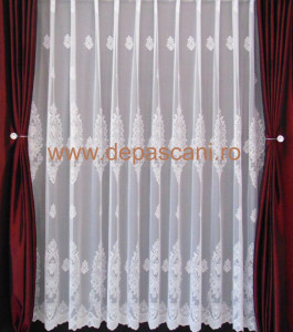 Perdea, model 60493, alb, H 180 - Img 2