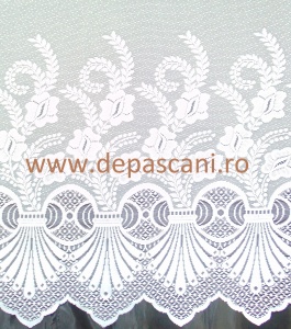 Perdea cu rejansa 6 cm model 5856 ALB dimensiune 3.50 metri / inaltime 2.40 - Img 3