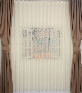 Perdea, model 051259, crem, H 2.40 - Img 2