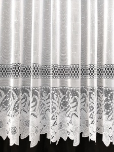 Perdea, model 51203, alb, H 2.40 - Img 5