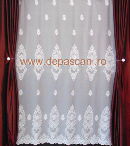 Perdea, model 60493, alb, H 180 - Img 3
