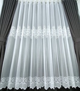 Perdea, model 60610, alb, H 240 - Img 5