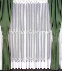 Perdea, model 75967, alb, H 240 - Img 3