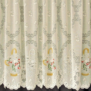 Perdea, model 060396 Q, crem, H 180 - Img 2