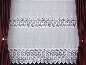 Perdea, model 51199, alb, H 1.60 - Img 2