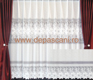 Perdea, model 51203, alb, H 2.00
