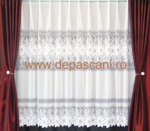 Perdea, model 51203, alb, H 2.00 - Img 2