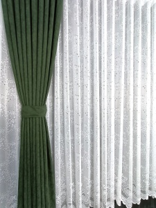 Perdea, model 75930, alb, H 240 - Img 2