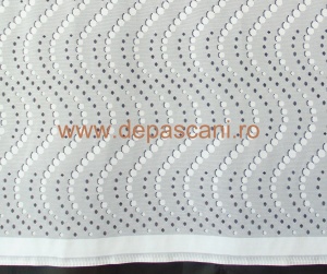 Perdea cu rejansa 6 cm model 5971 ALB dimensiune 2.00 metri/ inaltime 240 - Img 3