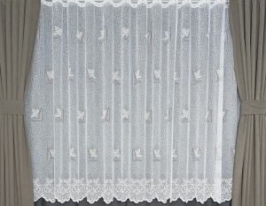 Perdea, model 4036, alb H 1.60 - Img 2