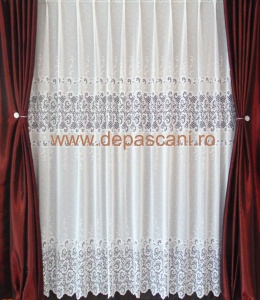 Perdea, model 51199, alb, H 2.00 - Img 2