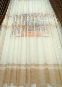 Perdea, model 05876K, crem, H 2.40 - Img 2