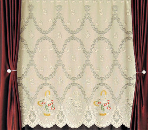 Perdea, model 060396 Q, crem, H 180 - Img 6