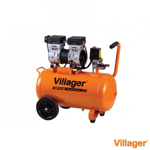 Compresor fara ulei VILLAGER VAT 50 LS, 50 L, 8 bar, 750 W