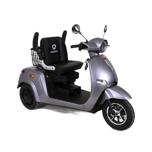 Triciclu Electric Rotakt Navigator 2 Motoare De 400W Viteză 25 km/h Autonomie 80 km Baterie plumb-acid 60V 20Ah Greutate maximă 300kg, Fără permis