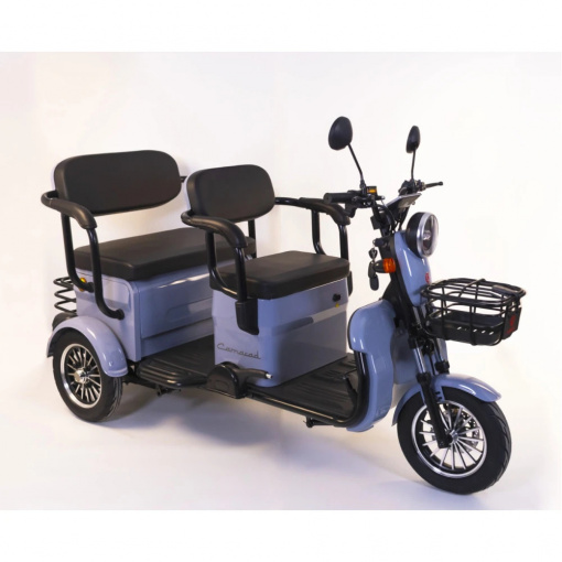 Triciclu electric Kamarad, 1400W, baterie 60V20Ah, autonomie 50-70KM, 25 Km/h, Fara permis