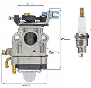Carburator Motocositoare 2 timpi 15mm + Bujie cadou