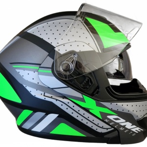 Casca moto modulabila X-One Verde L
