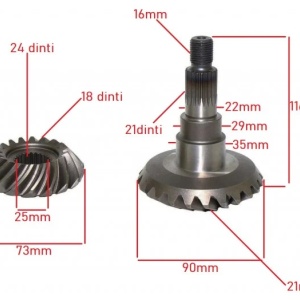 Pinioane transmisie Atv CF Moto X5 500cc (0180-062106) - Img 2