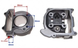 Set motor + chiulasa scuter 4T 80cc GY6 - Img 2