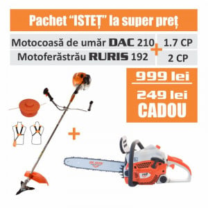 Pachet ISTET (motocoasa DAC 210+ motoferastrau RURIS 192)