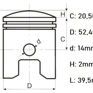 Piston Cross 125cc (52.4mm) - Img 2