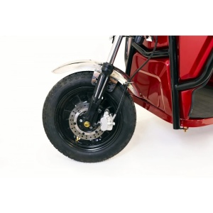 Tricicleta electrica Rotakt Nautilus, autonomie 70 Km, viteza 25 km/h, bena basculabila, putere 1600W, acumulatori 60v/32Ah, culoare visinie, fara permis, reductor pentru greu si usor mecanic - Img 4