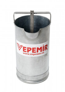 Bidon metal cu flotor pentru masurarea laptelui VEPEMIR 043