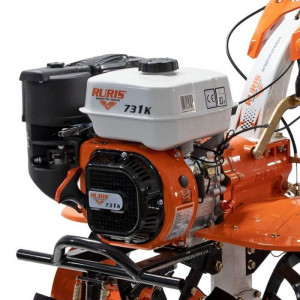 Motosapatoare RURIS 731ACC1 + roti cauciuc 5.00-8+rarita+plug+adaptor+dispozitiv scos cartofi+roti metalice 400 fara manicot+cultivator+set contragreutati 10kg 8.5 CP