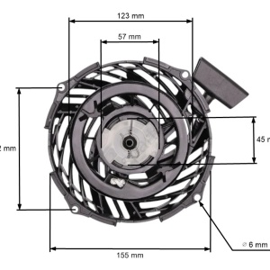 Demaror Briggs & Stratton model 09P702, series 450E, 500E, 550E, 575E - Img 1