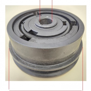 Fulie centrifugala placa compactoare 115 x 19 mm (1 canal - 13mm) - Img 3