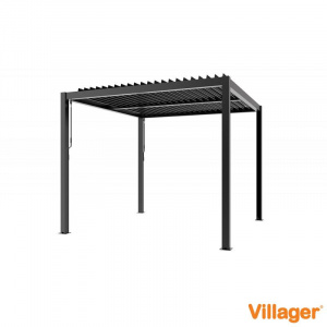 Pergola pentru gradina VILLAGER Green Bay 078504, 3 x 4 x 2.3 m, structura aluminiu - Img 2