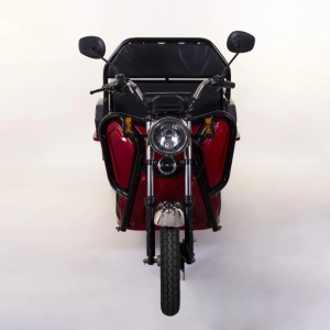Tricicleta electrica Rotakt Nautilus, autonomie 70 Km, viteza 25 km/h, bena basculabila, putere 1600W, acumulatori 60v/32Ah, culoare visinie, fara permis, reductor pentru greu si usor mecanic - Img 6